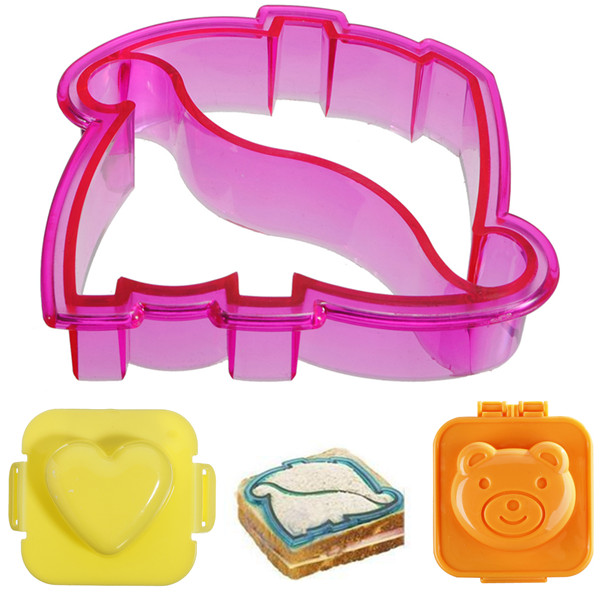 KidsLunchSandwichToastCookiesBreadCakeBiscuitFoodCutterDinosaurMould-55969-2