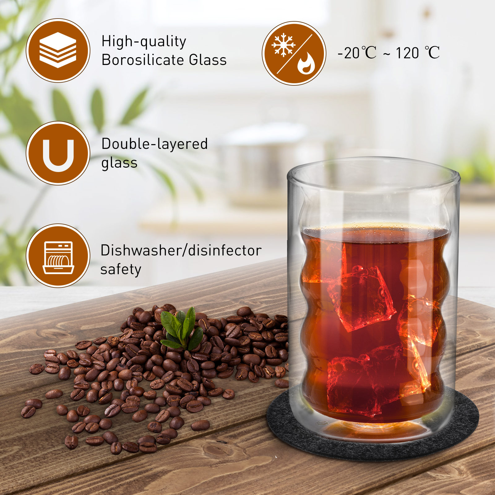 LatteMacchiatoGlassesDouble-Walled350mlSetof6ThermalGlassMadeofBorosilicateGlassEspressoCupsCoffeeCu-1953912-2