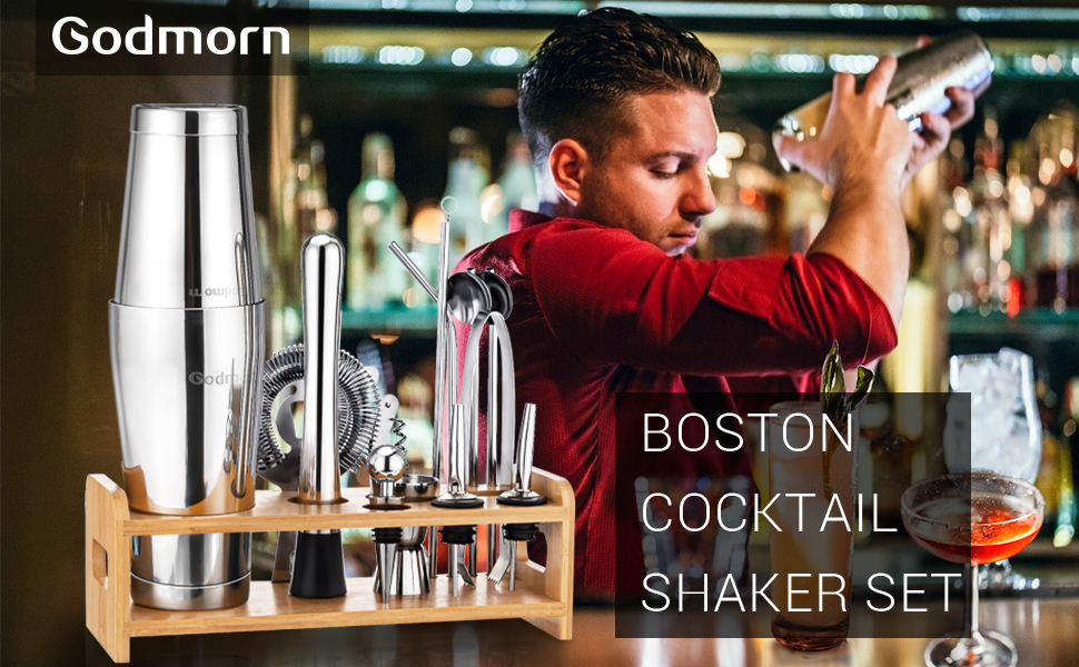 StainlessSteel22ozCocktailShakerSetwithWoodStand-16PieceBartenderKitwithDrinkShakerBarSpoonJiggerMud-1995922-1