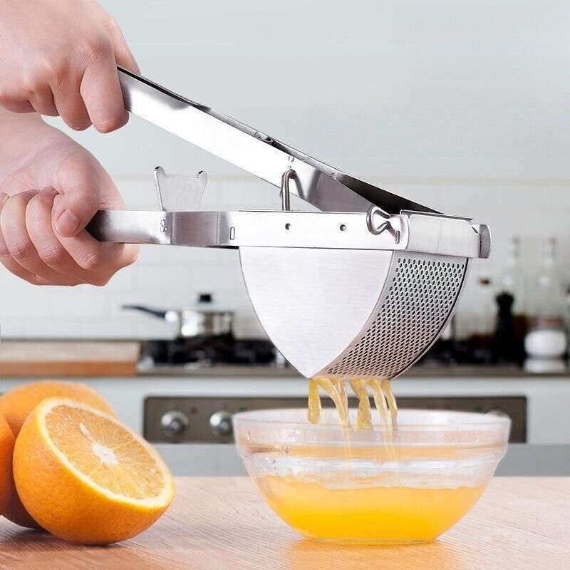 StainlessSteelPotatoMasherJuicerManualHeavyDutyMudPressMasherMulti-purposeFruitLemonJuicer-2004701-10