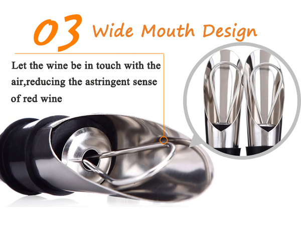 StainlessSteelWinePourersWineFunnelBottlePourerDumpingWineStoppersPlugBarTools-994187-7