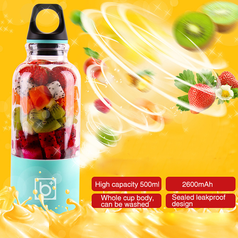 USBChargingPortableFourLeavesJuicerCupHomeFruitVegetableToolForKitchen-1356431-1