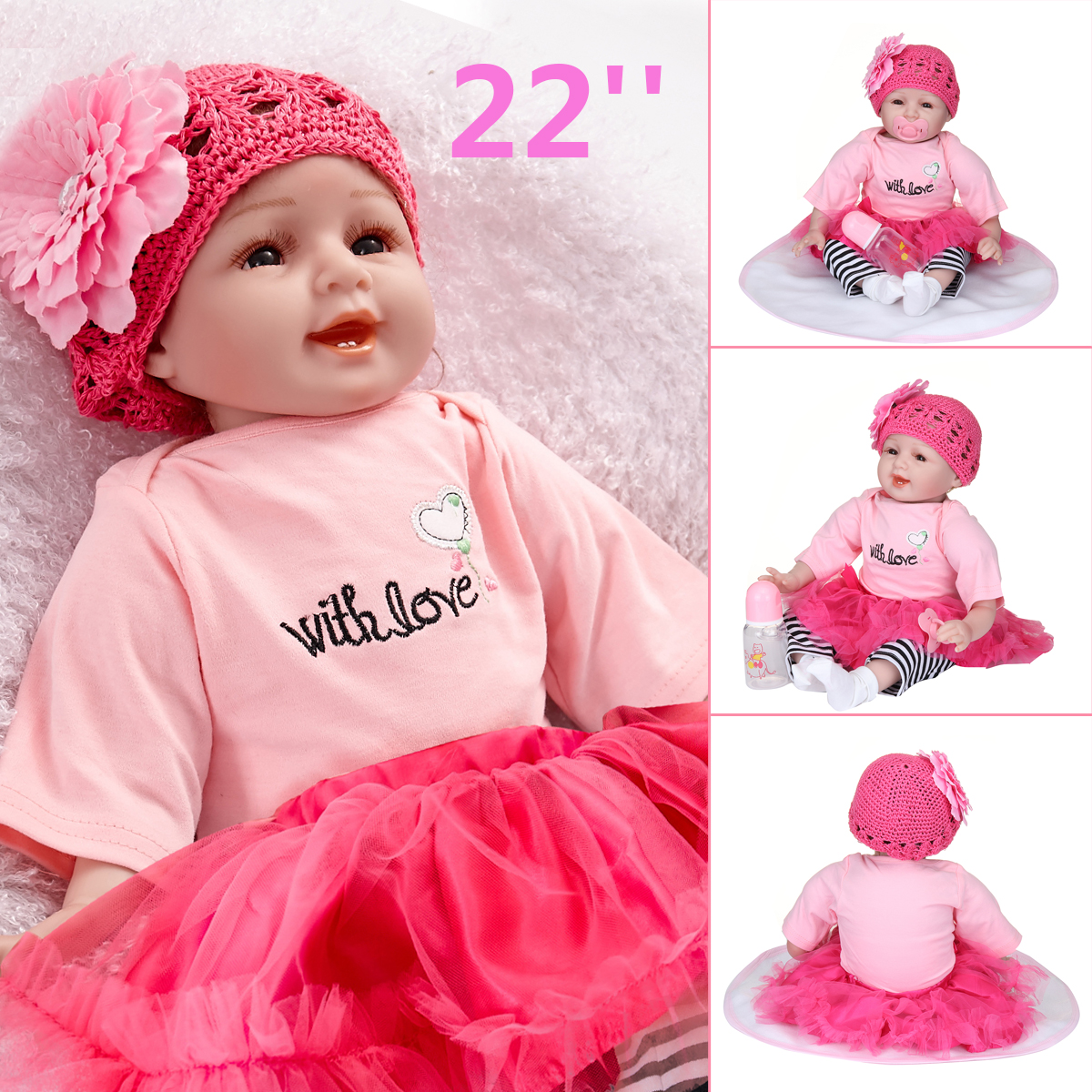 22inchSiliconeRebornBabyDollsGirlLifelikeBabyNewbornDollHandmadeGift-1260064-8