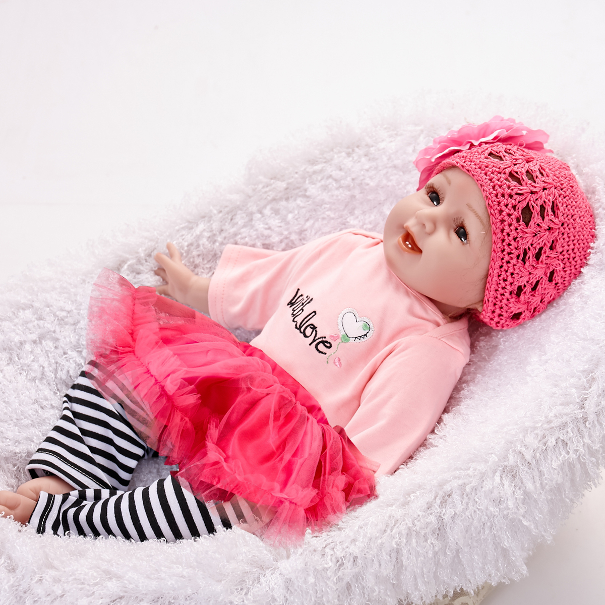 22inchSiliconeRebornBabyDollsGirlLifelikeBabyNewbornDollHandmadeGift-1260064-9