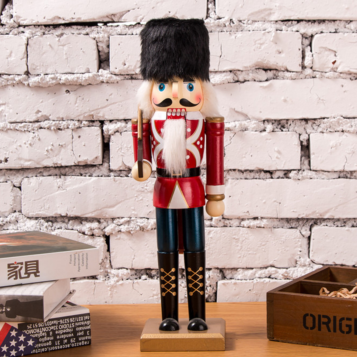 35cmWoodenNutcrackerDollSoldierVintageHandcraftDecorationChristmasGifts-1398445-4