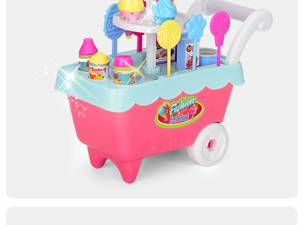 MiniChildrensIceCreamCartKidsTrolleyCandyFamilyToys14SetsDIYOrnamentsGirlsMiniShoppingCart-2015604-14