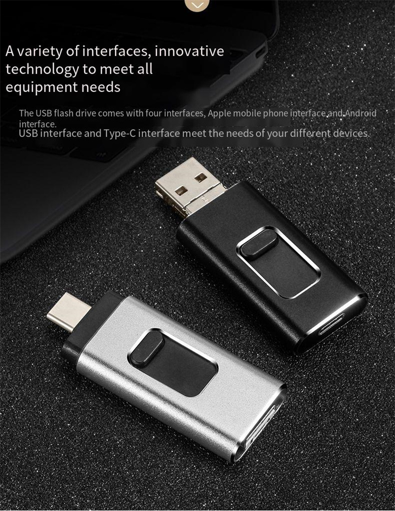 4in1USBFlashDriveUSBMicroiPType-COTGSwitchableInterfacePendrive64GB128GB256GB512GBMemoryDriveforiPho-2010382-3
