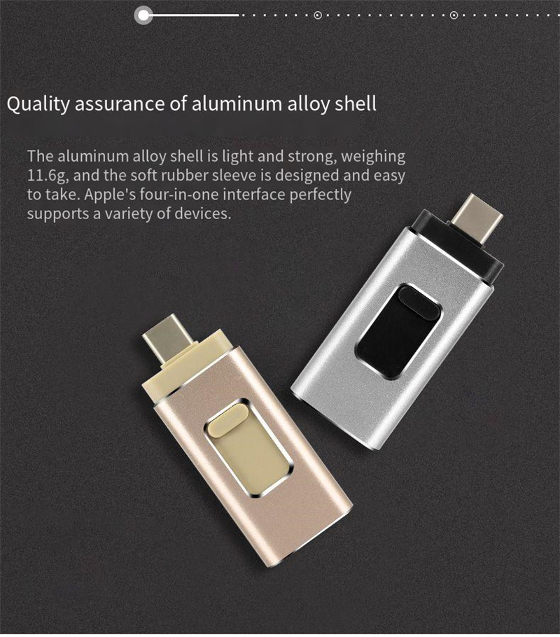 4in1USBFlashDriveUSBMicroiPType-COTGSwitchableInterfacePendrive64GB128GB256GB512GBMemoryDriveforiPho-2010382-9