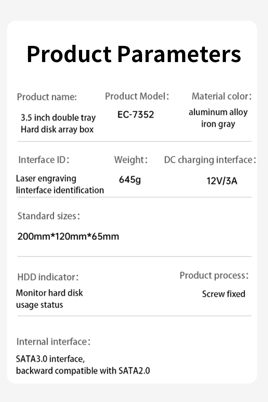 AcasisEC-7352HDDCase25inchUSB30DualBayExternalHardDriveEnclosureCaseHDArraySATAtoUSBHardDiskArraywit-2001627-10