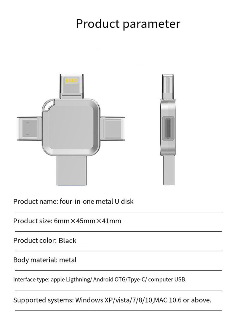 Bakeey4-in-1USB30FlashDriveUSBType-CiPAndroidOTGPendrive100MBSHighSpeedMetalUDiskforPCLaptopPhone-2009955-11