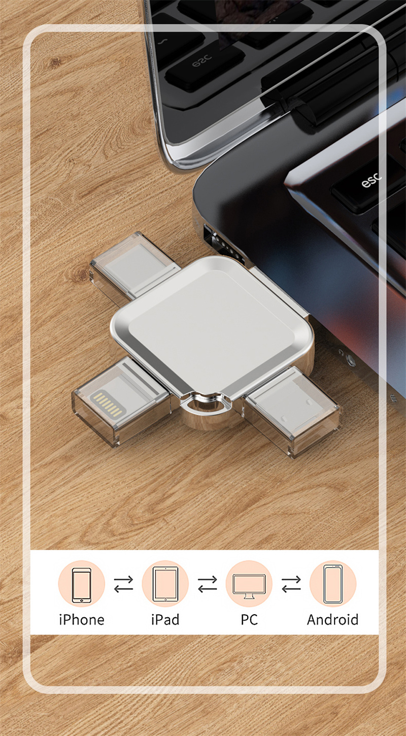 Bakeey4-in-1USB30FlashDriveUSBType-CiPAndroidOTGPendrive100MBSHighSpeedMetalUDiskforPCLaptopPhone-2009955-8