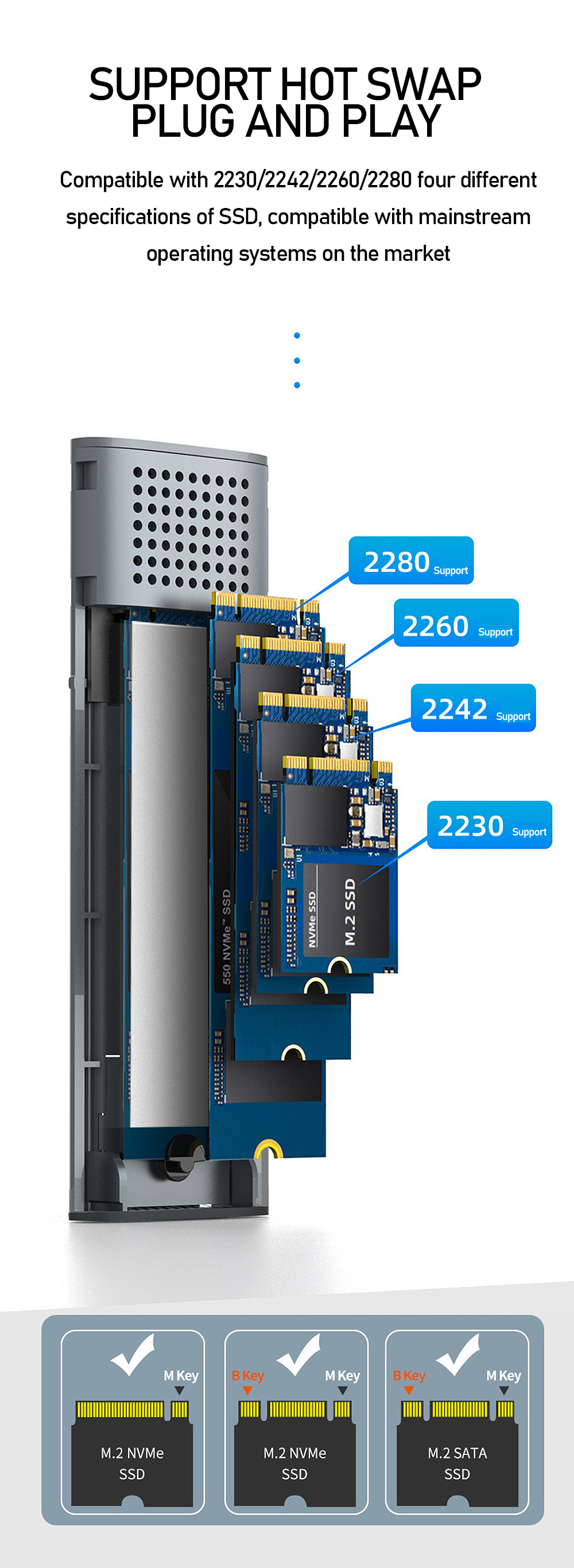 BakeeyBK-SE2M2SATASSDEnclosureM2toUSB31Gen26GbpsAluminumAlloyPortableSolidStateDriveCaseSupport2TBMa-1972207-2