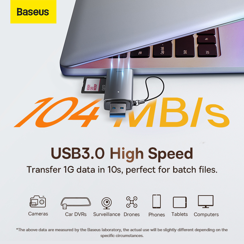 BaseusSDTFCardReader2in1USB30Type-CSmartMemoryCardFlashDriveAdapterforPhoneTabletLaptopAccessories-1979080-3