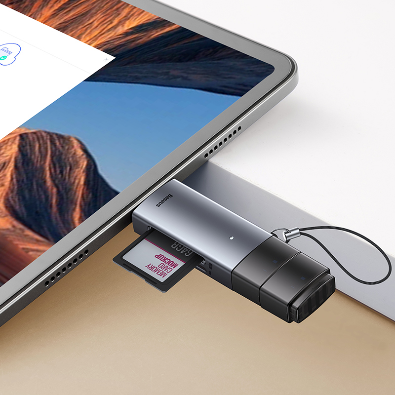 BaseusSDTFCardReader2in1USB30Type-CSmartMemoryCardFlashDriveAdapterforPhoneTabletLaptopAccessories-1979080-7