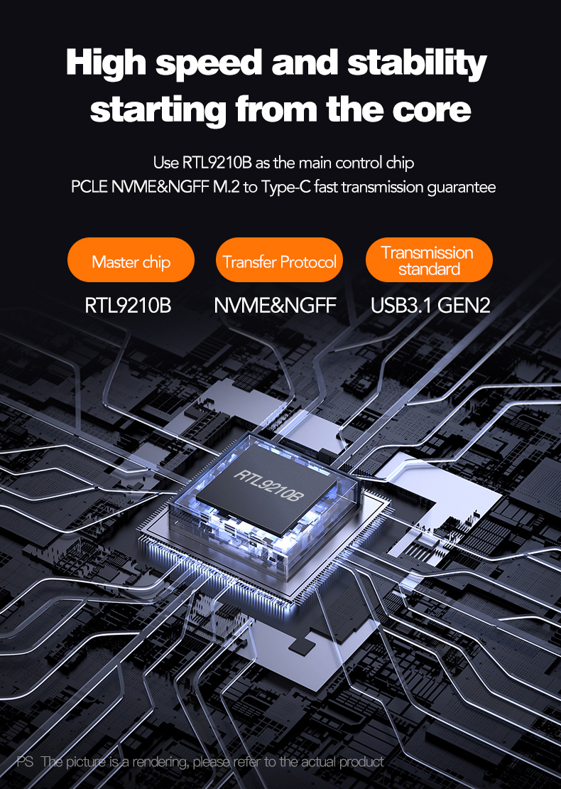 BlueendlessM2815SNM2SATANVMEDual-protocolSSDEnclosure10GbpsExternalSolidStateDriveCaseTools-freeCase-2003964-3