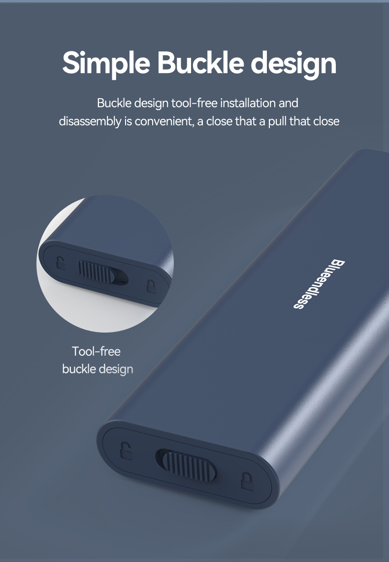 BlueendlessM2815SNM2SATANVMEDual-protocolSSDEnclosure10GbpsExternalSolidStateDriveCaseTools-freeCase-2003964-8