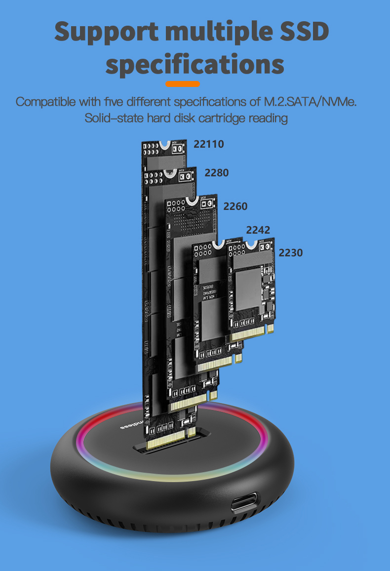 BlueendlessRGBSSDEnclosureDualProtocolM2SSDCaseUSB31NVMEandM2NGFFCaseforM-KeyUSBM2SSDDockingStation-2003499-6