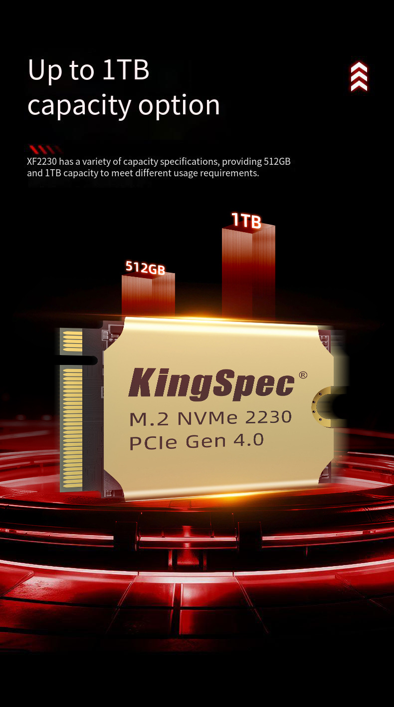 KingSpecM2NVMe2230SSDPCIeGen40x45000MBsHardDisk512GB1TBSolidStateDrivesforSteamDeckPCLaptop-2014179-11