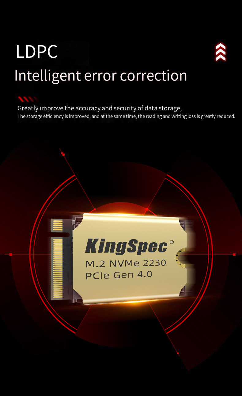 KingSpecM2NVMe2230SSDPCIeGen40x45000MBsHardDisk512GB1TBSolidStateDrivesforSteamDeckPCLaptop-2014179-8