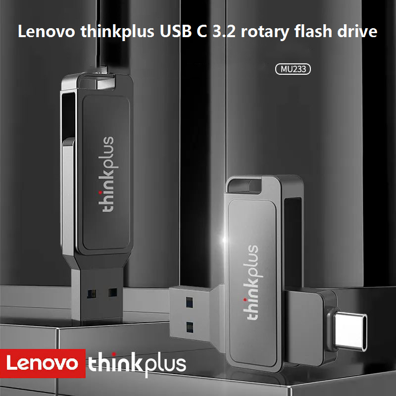 LenovoThinkplusMU233USB32FlashDriveHighSpeedDual-interfacePendrive32GB64GB128GB256GB512GBMiniPortabl-2005463-2