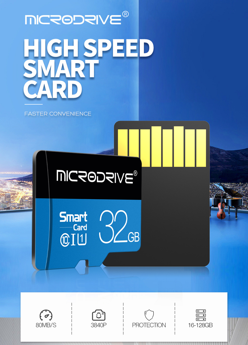 MicrodriveClass10HighSpeedTFMemoryCard32GB64GB128GB256GBMicroSDCardFlashCardSmartCardforPhoneCameraM-1984034-1