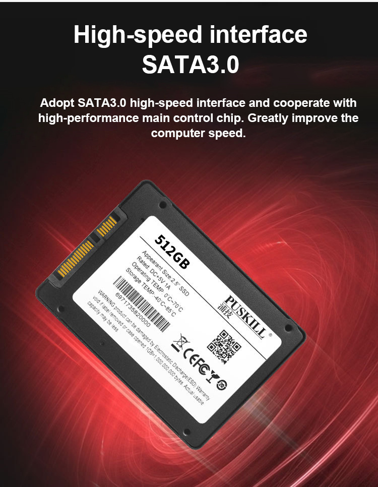 PUSKILL25inchSATA3SSDSolidStateDrives512GB256GB128GBInternalHardDisk520MBs-2014585-2