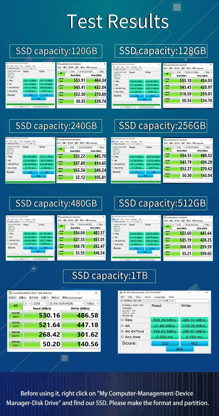 PUSKILLSATA3AluminumShellSSD256G512G25inchInternalHardDrivePortableSolidStateHardDiskforLaptopDeskto-2008467-6