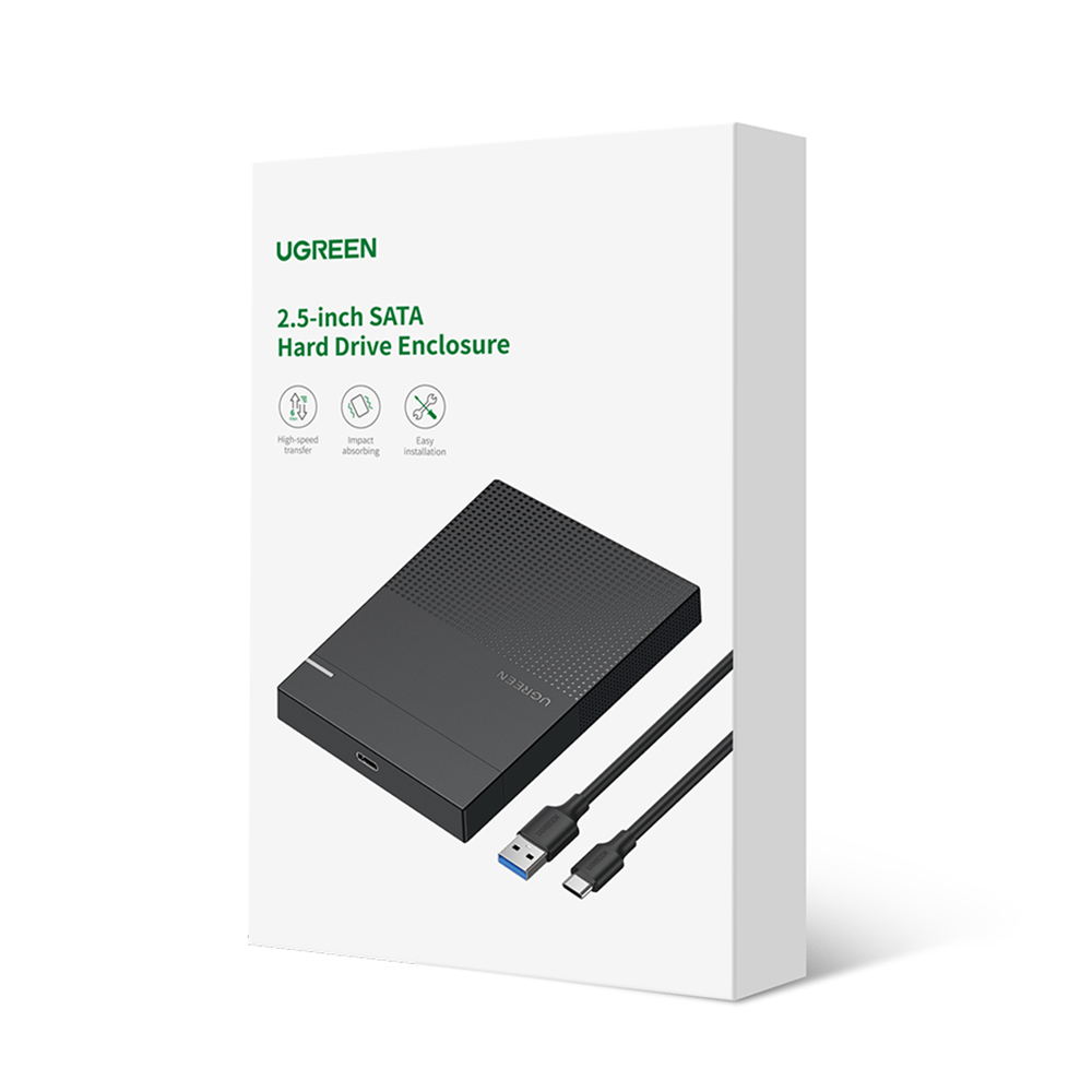 UGREEN25inchSATAHardDriveEnclosureUSB30Micro-B30ExternalSolidStateDiskBox5Gbps6TBMaxHDDSSDMobileHard-1950906-16