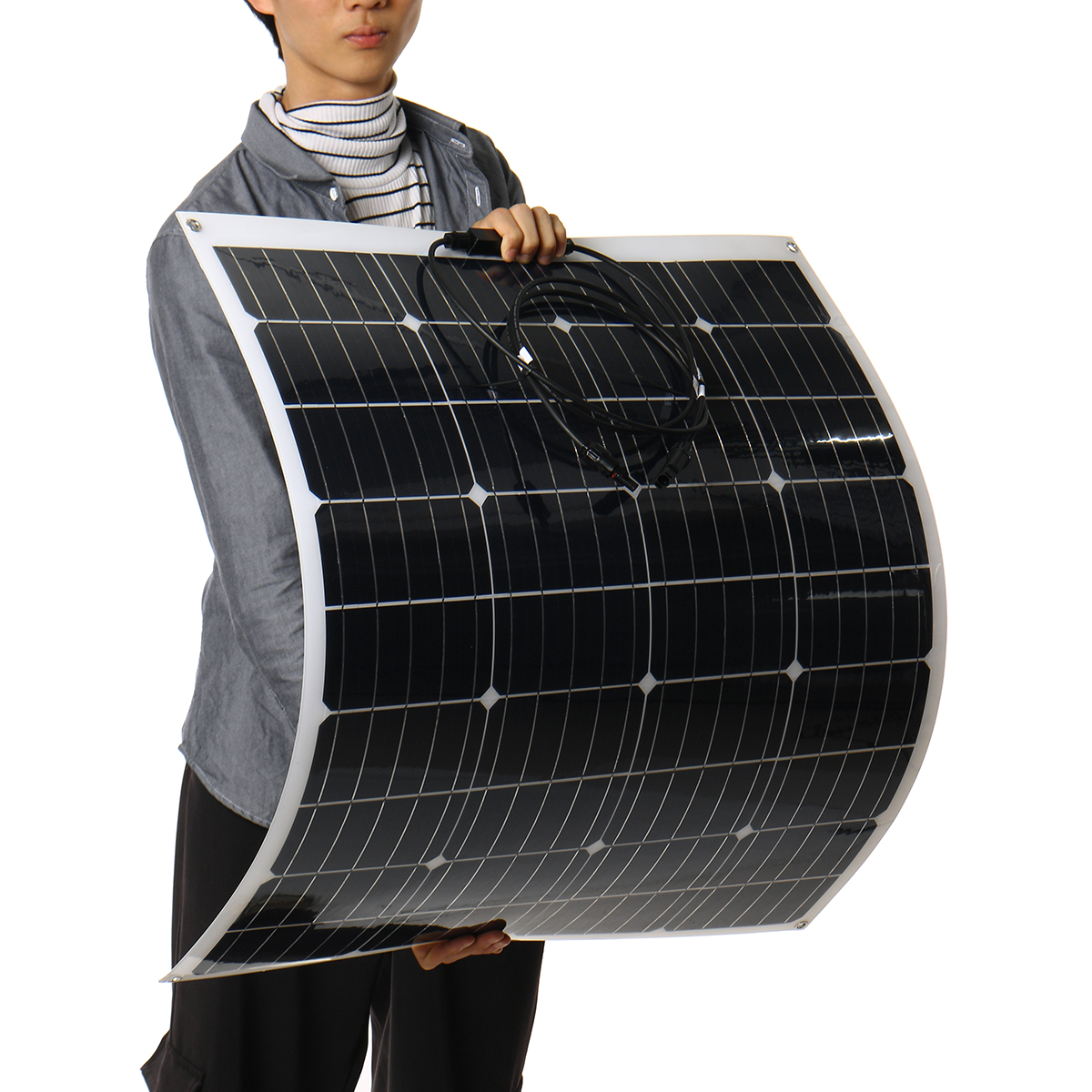 100W18VHighlyFlexibleMonocrystallineSolarPanelTileMonoPanelWaterproof-1682626-4