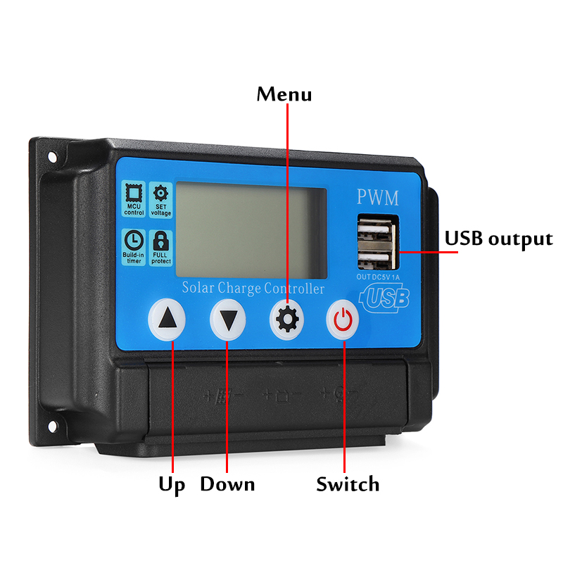 1020304050APWMSolarControllerLCDSolarChargeControllerAccuracySolarPanelBatteryRegulator-1977277-8