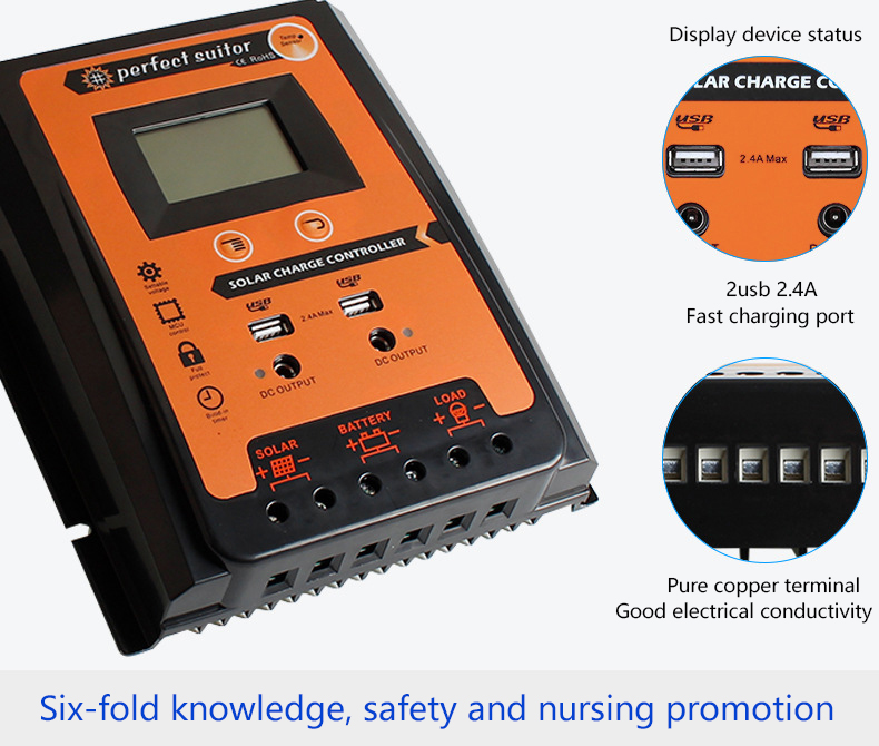 12V24VEfficientPWMSolarController30A50A70AforOff-GridSystemsDurableABSandAluminiumAlloyConstruction-1994807-4