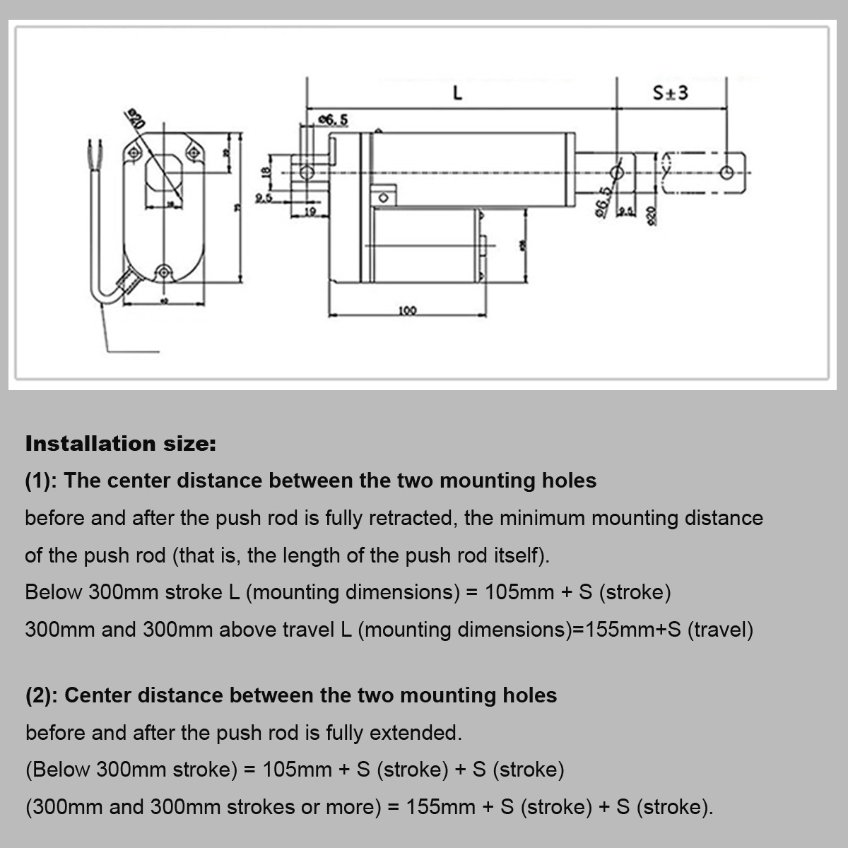 1500N12V4681012141618inchLinearActuatorAdjustableActuatorTorOpenerLinearActuatorMotor-1115476-6