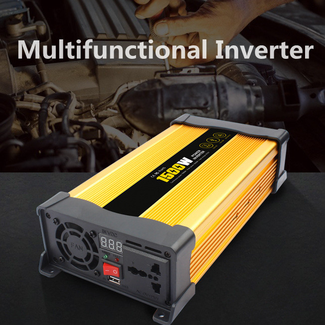 1500W12Vto220-230VSolarPowerInverterDigitalDisplayUSBModifiedSineWaveTransformerPowerSupply-1981482-1