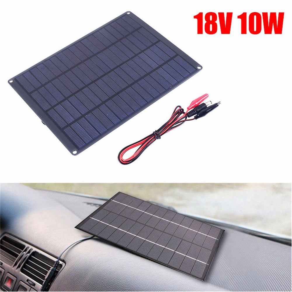 18V10WMonocrystallineSolarPanelChargerHighEfficiencyPerfectforOutdoorCampingandHikingCarEmergencyPow-1994491-2