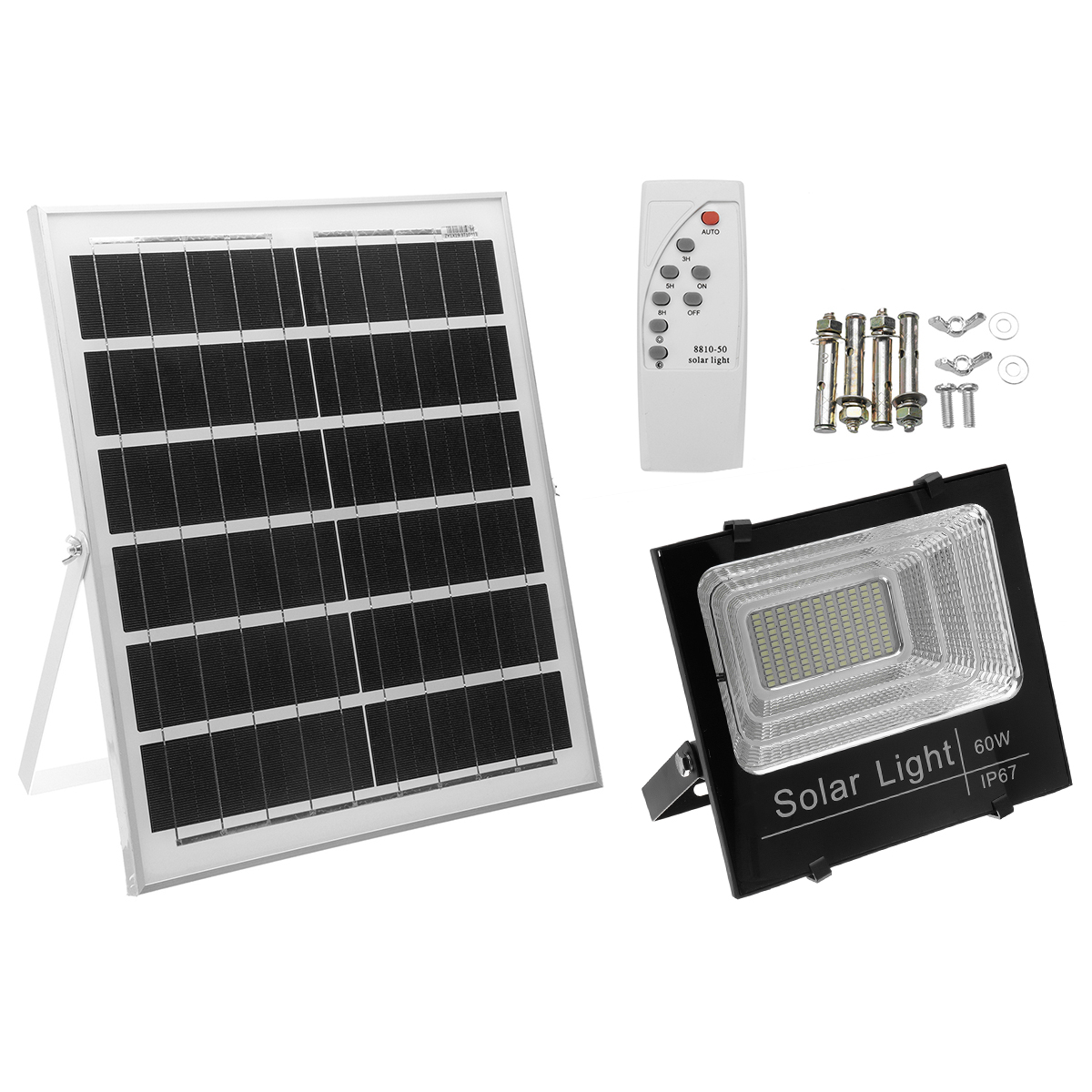 25w40w60wSolarFloodLightSolarLEDSpotlightWManualRemoteControlSolarPanelIP67Waterproof-1524300-6