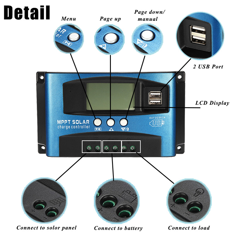 30405060100AMPPTSolarControllerLCDSolarChargeControllerAccuracyDualUSBSolarPanelBatteryRegulator-1351748-3