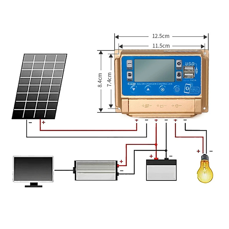 304050A60ABluetoothSolarPanelController2USBDigitalDisplayLCDScreen12V24VMPPTSolarChargeController-2015432-3