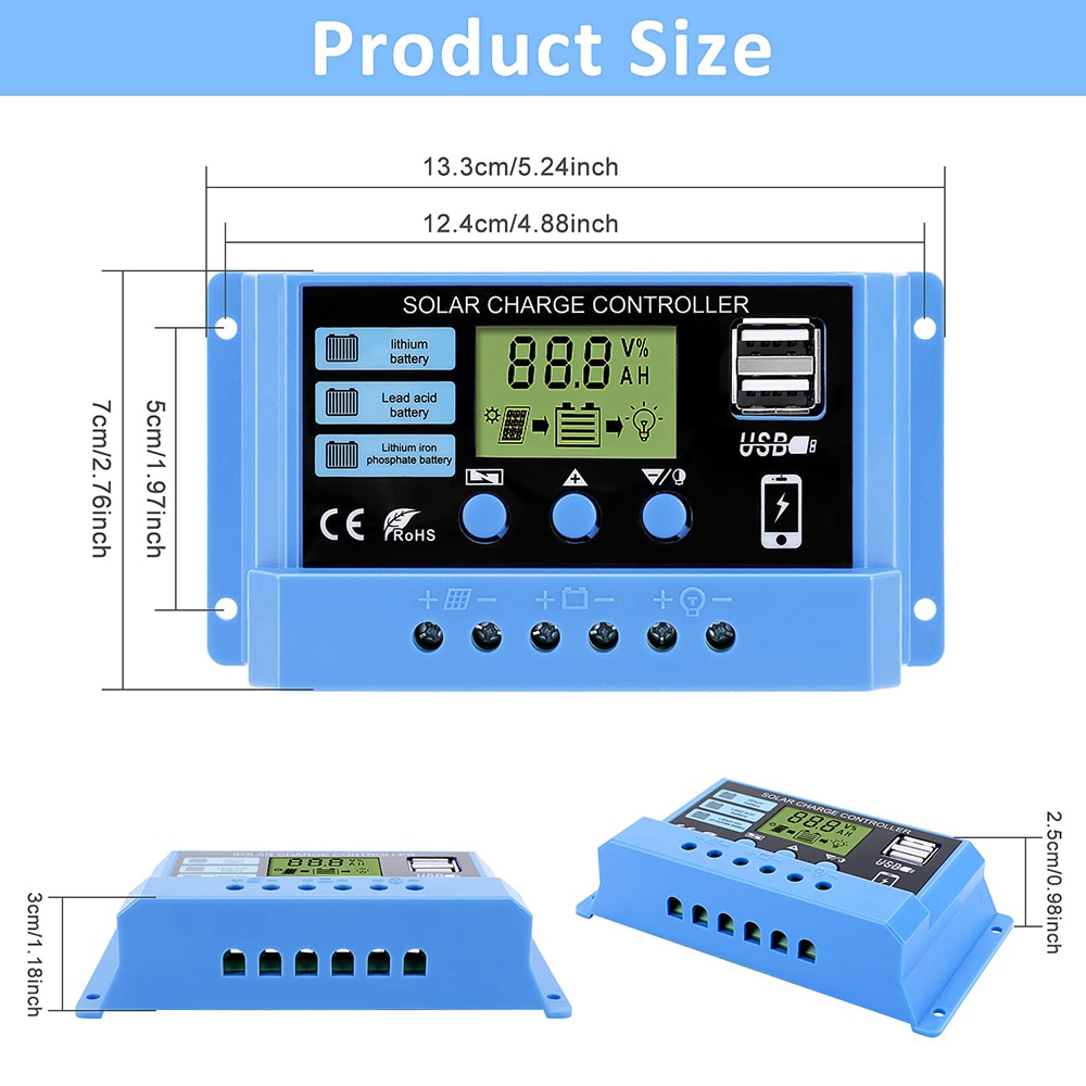 30A20A10ASolarChargeController12V24VAutoSolarPanelPVLCDControllerForLead-AcidBattery-1980578-2