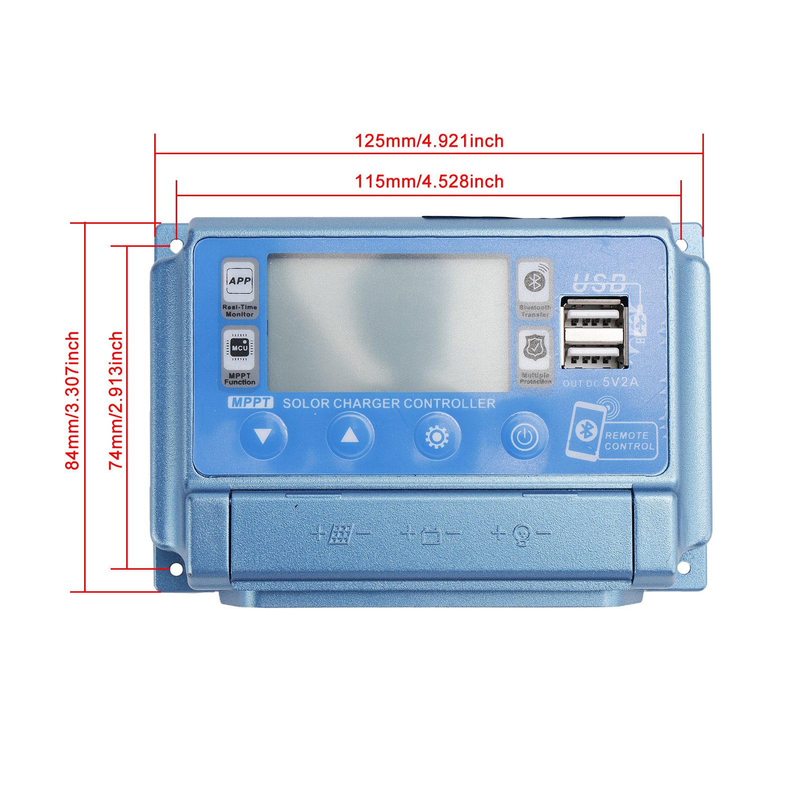 30A40A50A60A100AMPPTBluetoothAPPSolarChargeControllerwithRatedChargeCurrentUniversalBatteryCompatibi-2015428-7