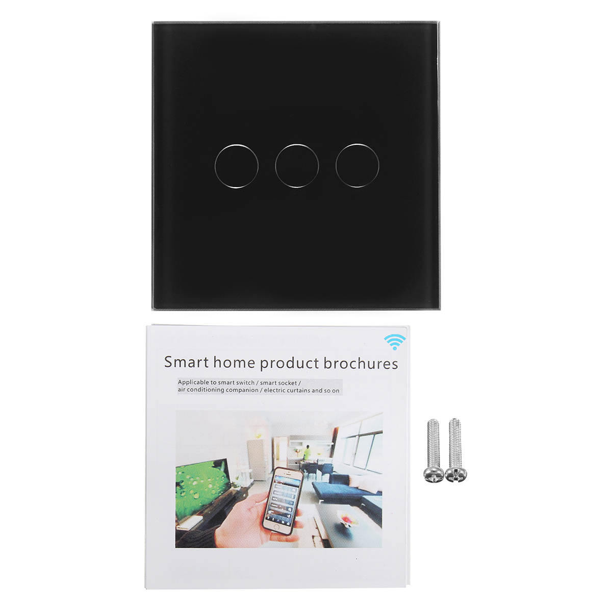 3Gang1WayWIFISmartLightTouchRemoteControlWallSwitchForAmazonAlexa-1206040-6