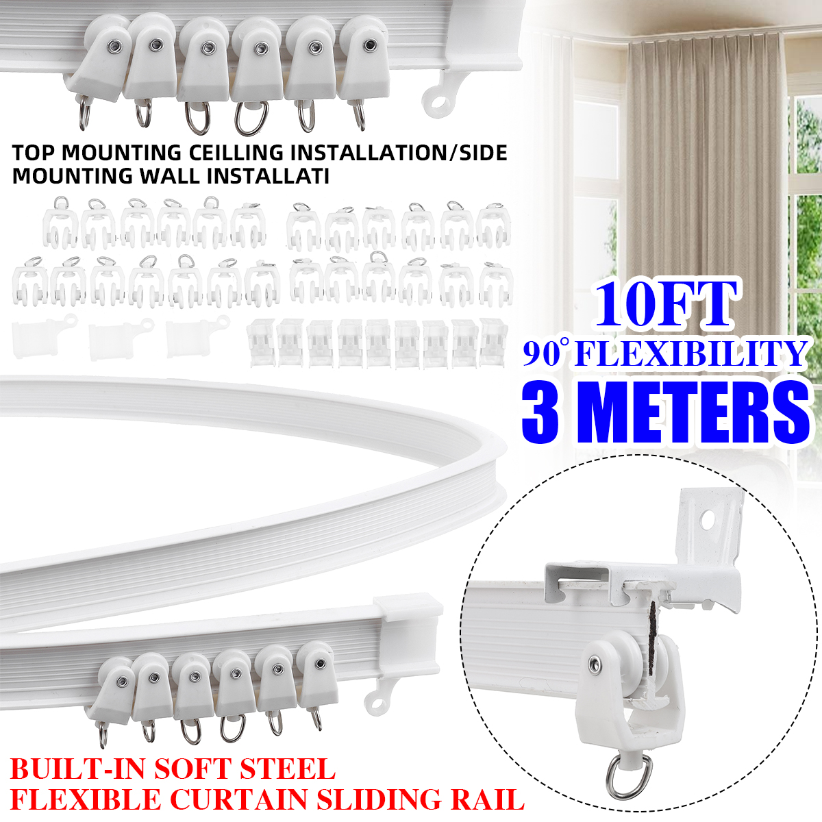 3MFlexibleCeilingCurtainTrackBendableWindowRodRailStraightCurveShower-1845744-1