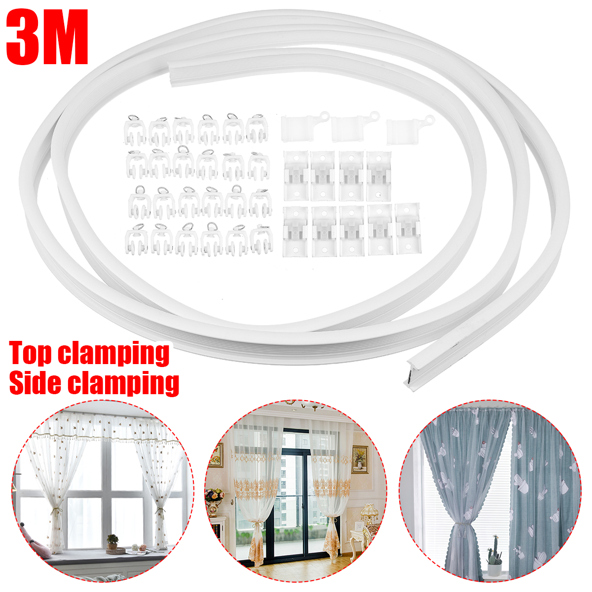 3MFlexibleCeilingCurtainTrackBendableWindowRodRailStraightCurveShower-1845744-3