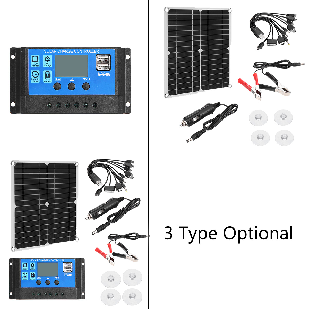 40WPortableSolarPanelKitBatteryChargerControllerWaterproofForCampingTraveling-1830191-9