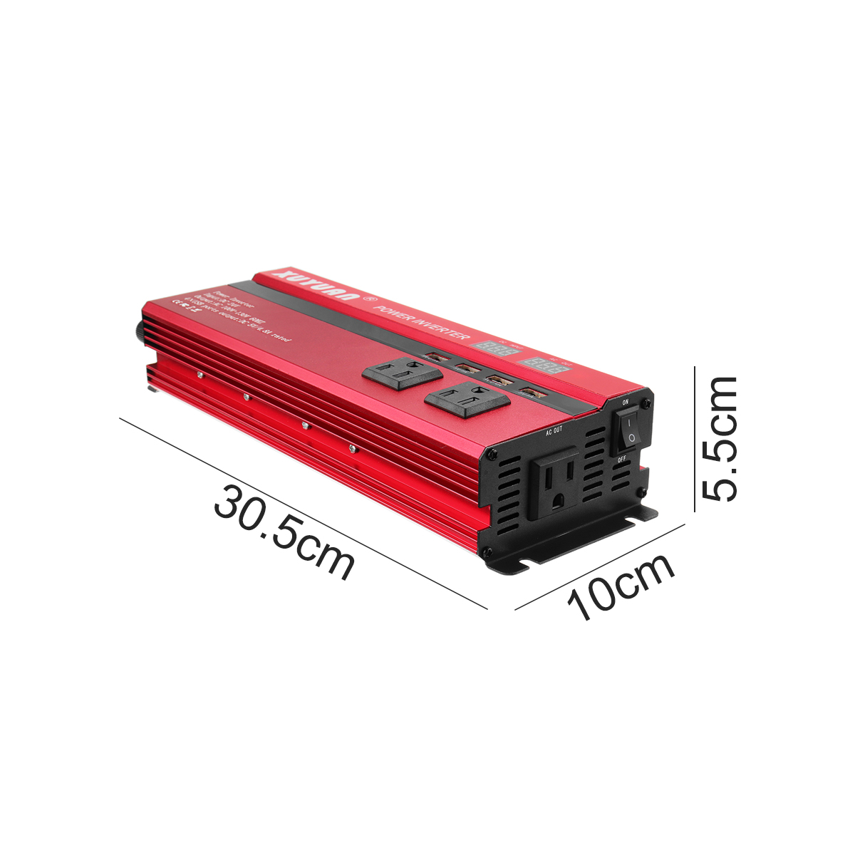 5000W12V24VDCto110V220VACSolarPowerInverterLEDModifiedSineWaveConverterRed-1287104-4