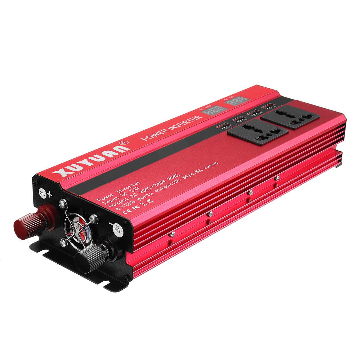 5000W12V24VDCto110V220VACSolarPowerInverterLEDModifiedSineWaveConverterRed-1287104-5