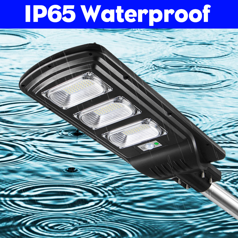 50100150LEDSolarPoweredLightWallStreetLampSensorFloodlightIP65Waterproof-1500043-3