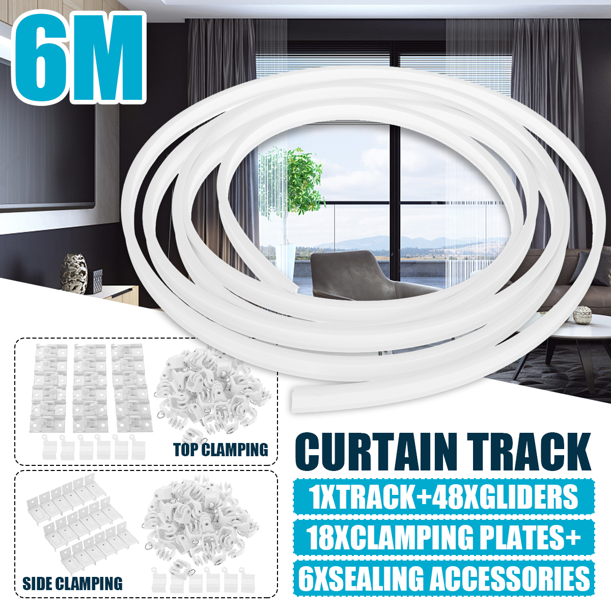 6MFlexibleCeilingCurtainTrackBendableWindowRodRailStraightCurveShower-1845745-1