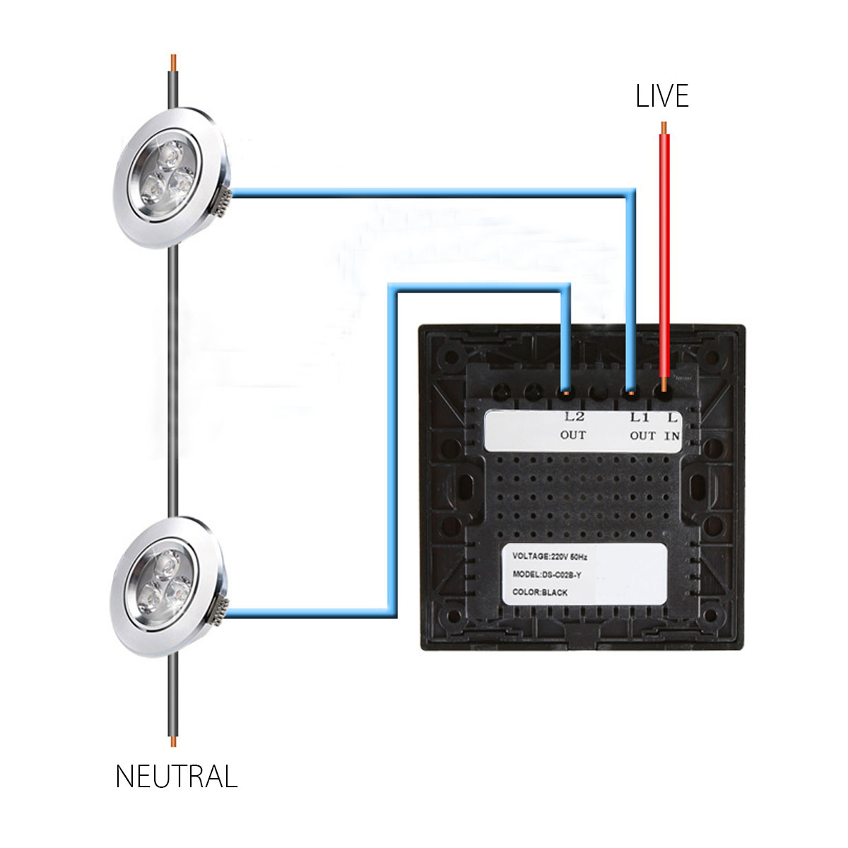 AC100-250V1Way2GangTemperedGlassRemoteControlTouchSwitchLightWallSwitch-1196562-4