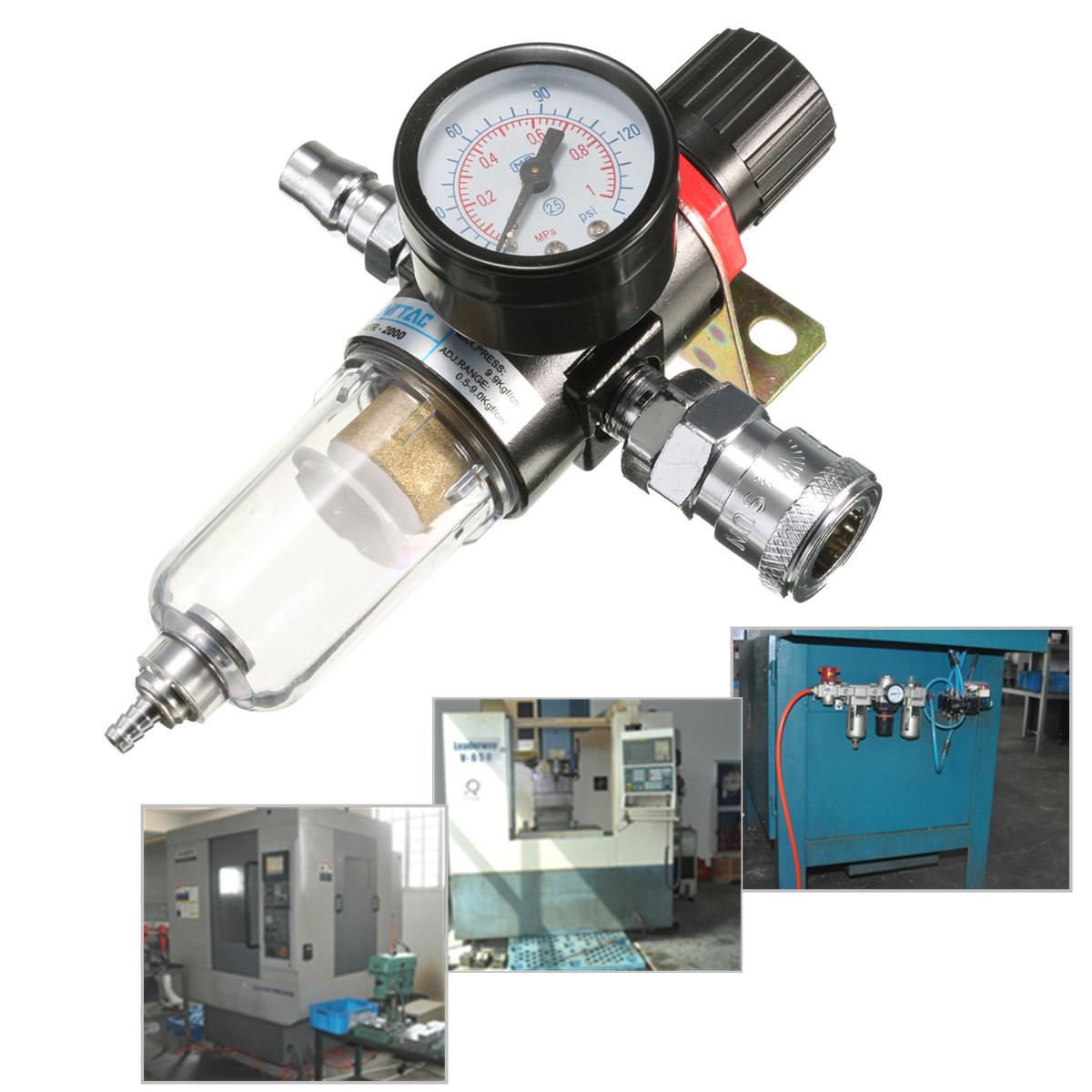 AFR-200014AirCompressorFilterWaterSeparatorTrapToolsKitRegulatorGauge-1043338-3