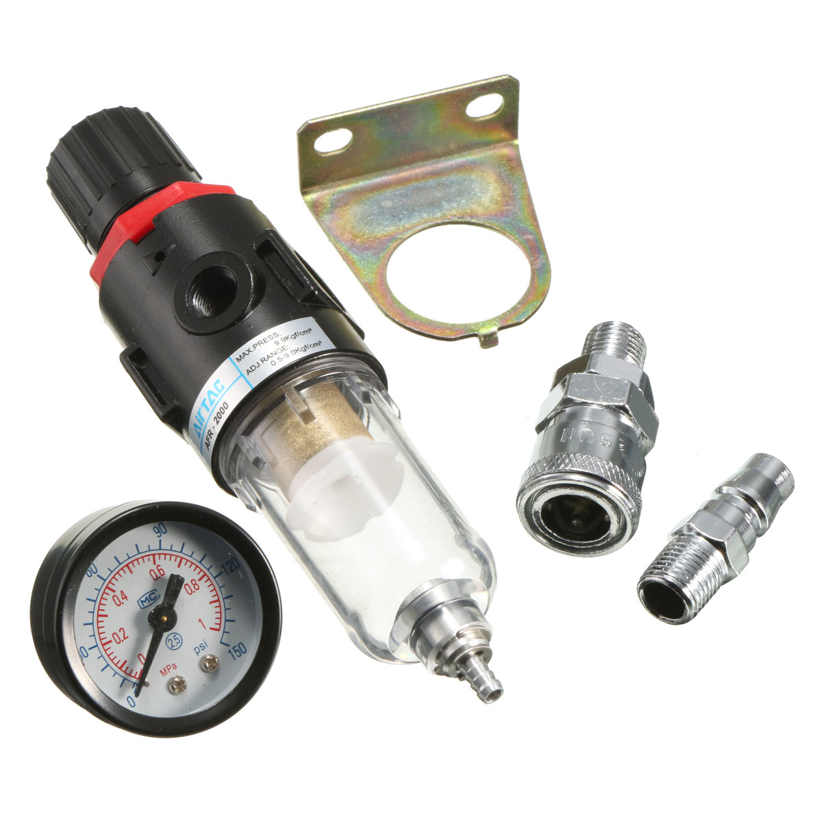 AFR-200014AirCompressorFilterWaterSeparatorTrapToolsKitRegulatorGauge-1043338-5
